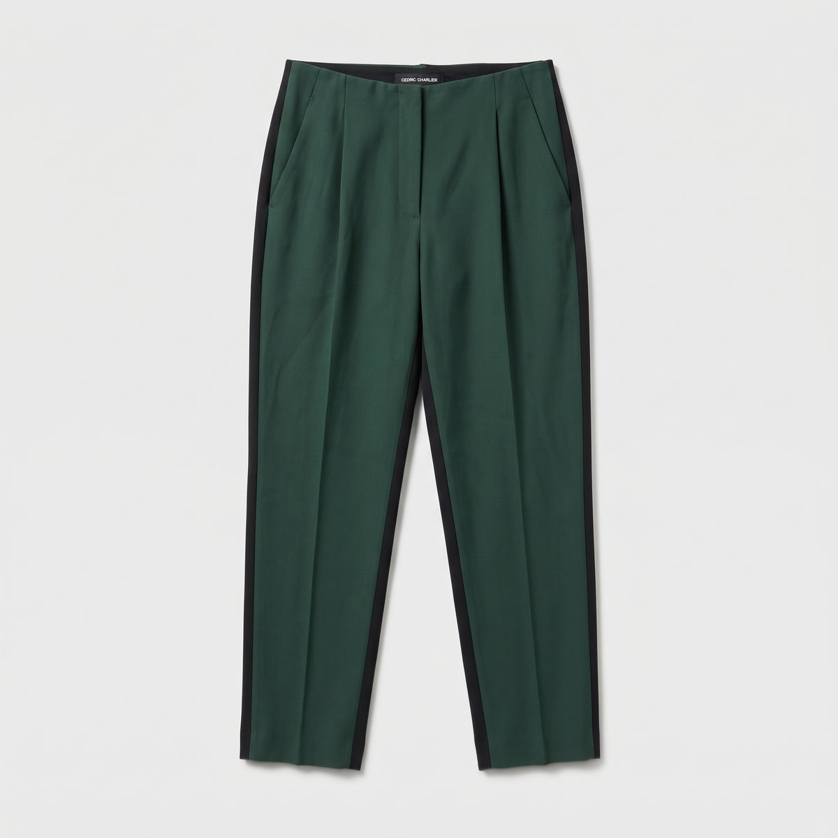 Tailored High-Waist Tuxedo Trousers