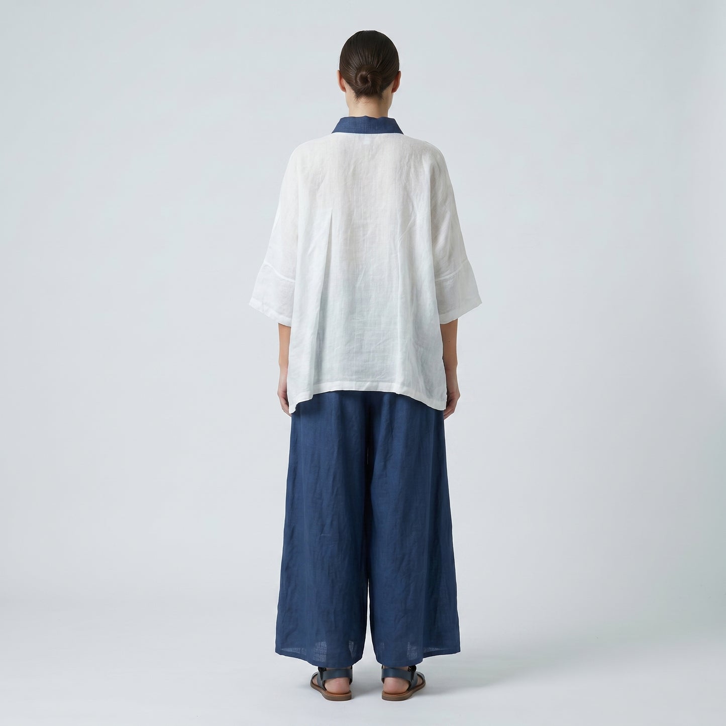Floral Print Linen Boxy Shirt
