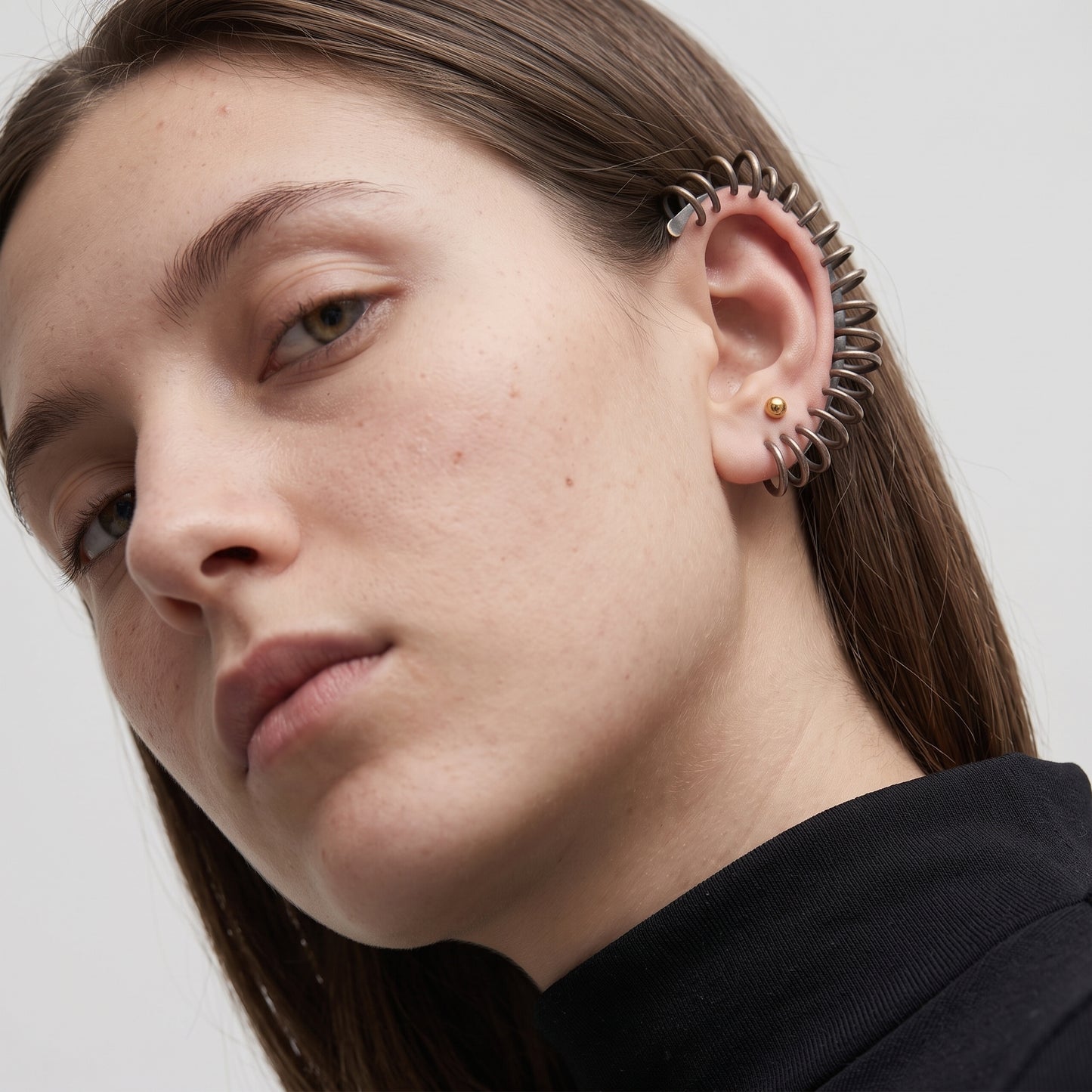 Industrial Spiral Metal Cuff Bracelet