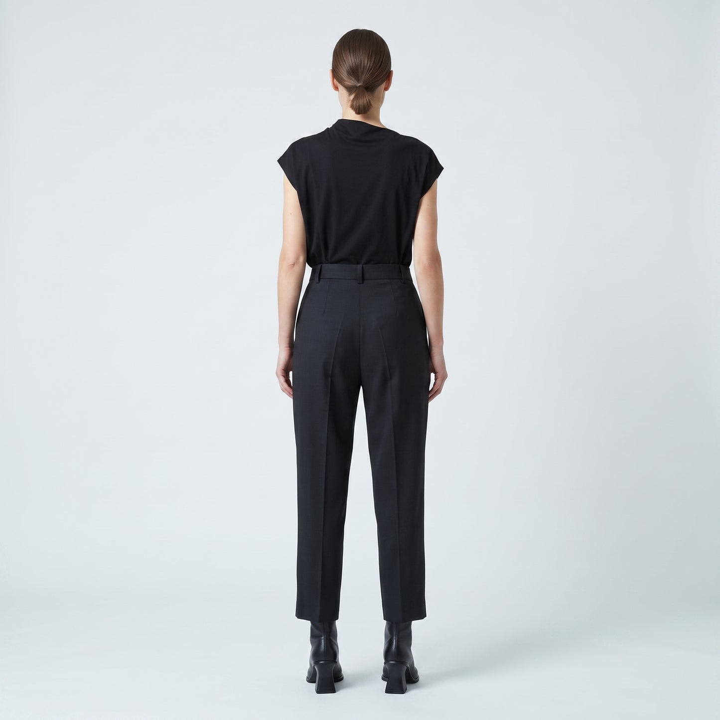 Tailored High-Waisted Black Trousers