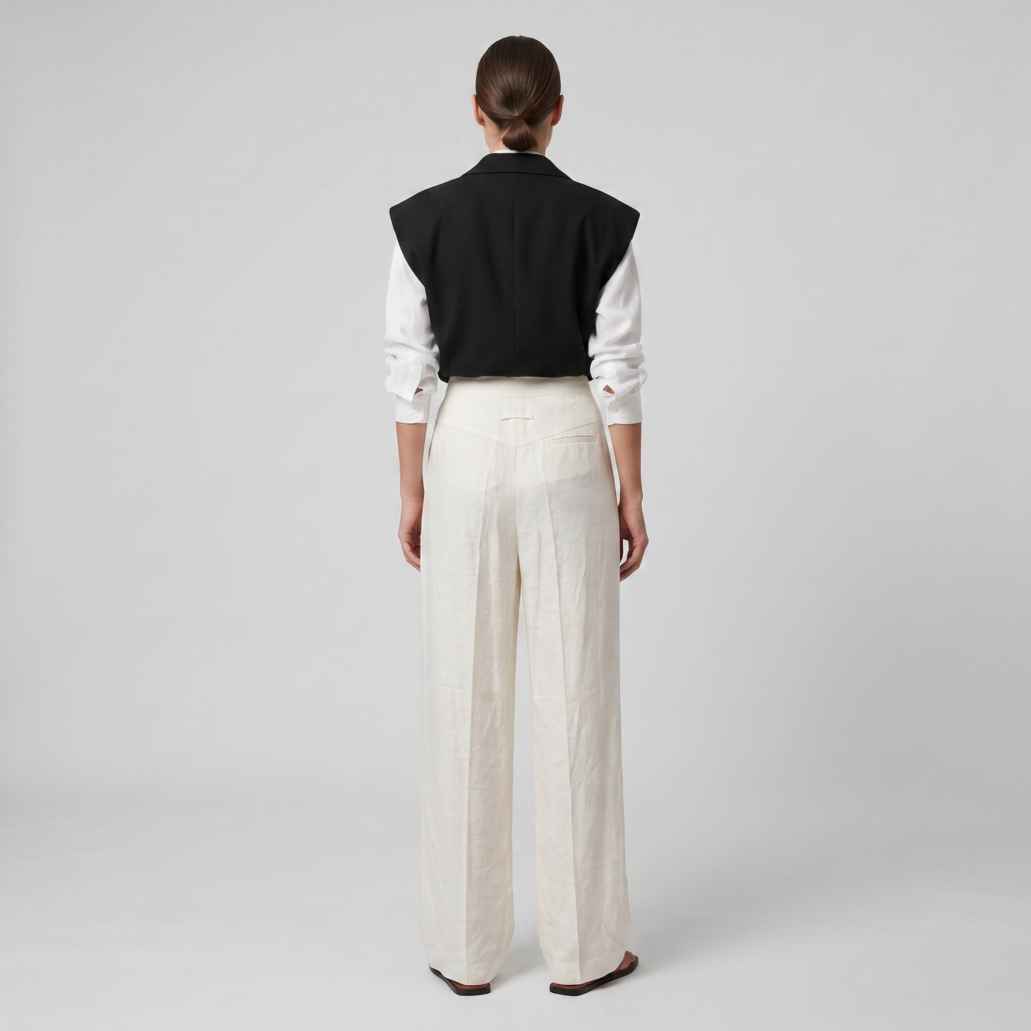 Wide-Leg Linen Trousers