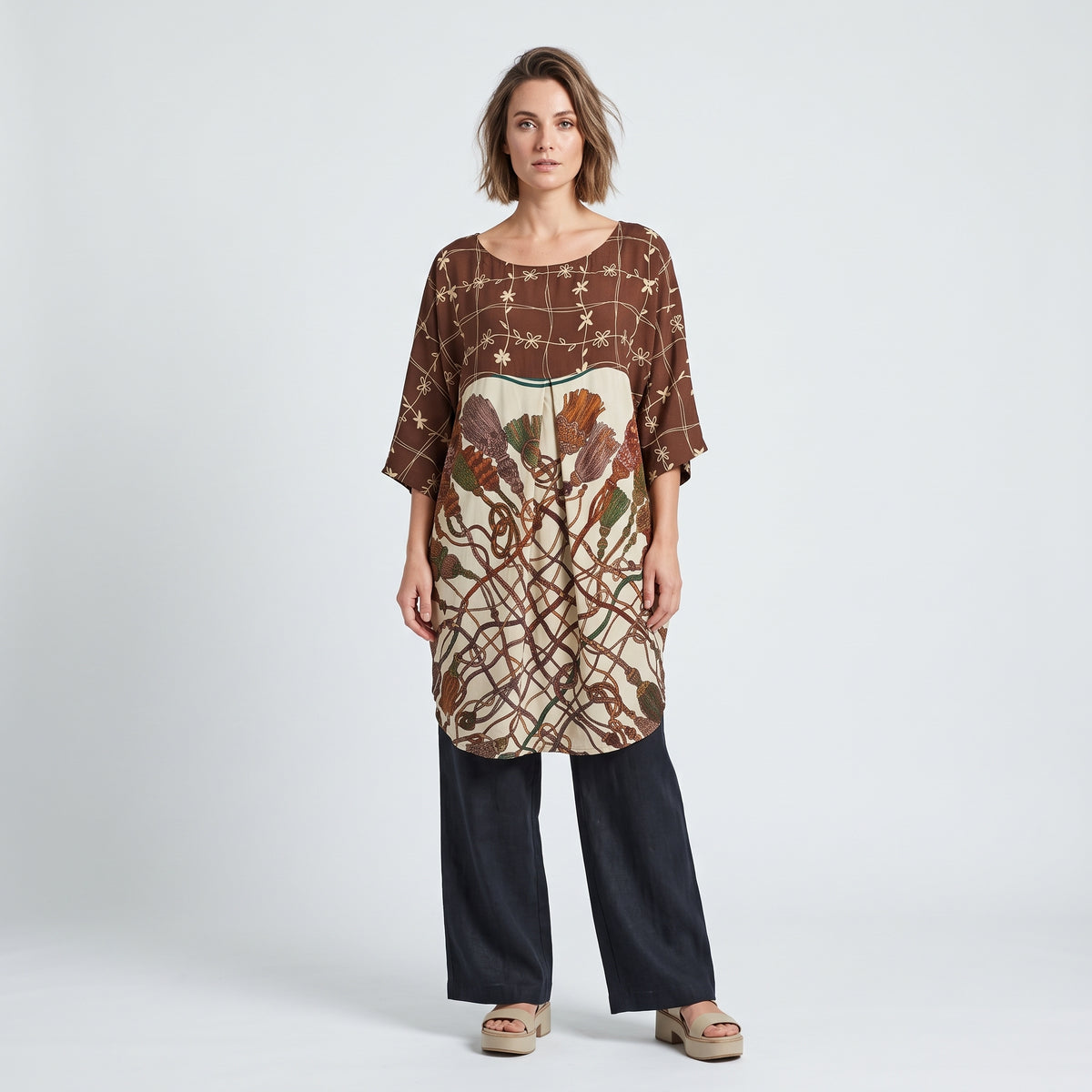 Floral Tassel Print Blouse
