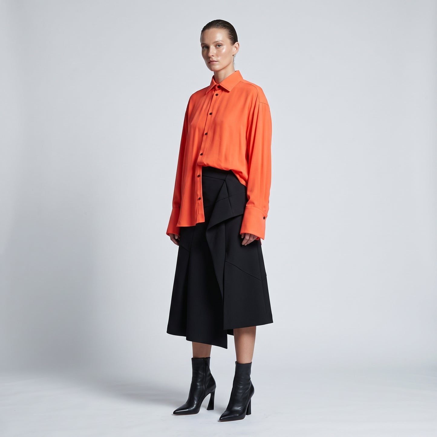 Vibrant Orange Long Sleeve Shirt