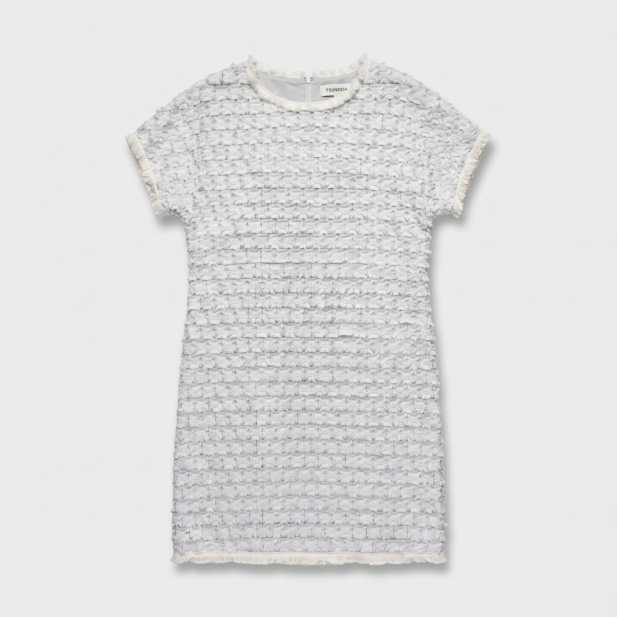 Textured Tweed Shift Mini Dress