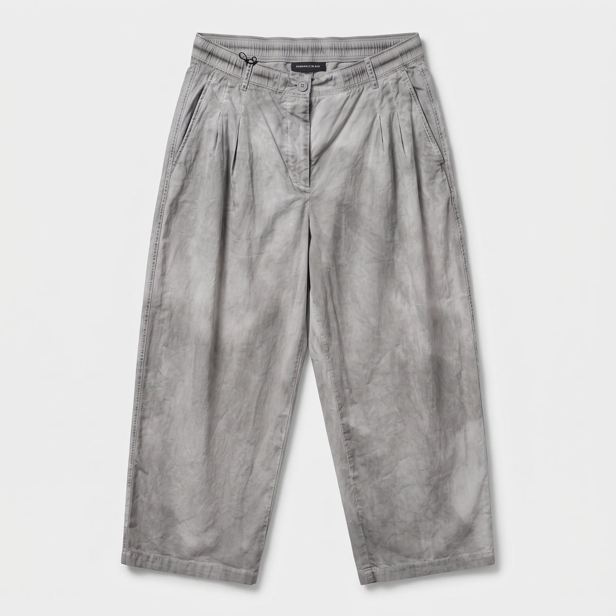 Tie-Dye Pleated Cropped Trousers