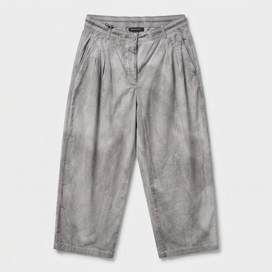 Tie-Dye Pleated Cropped Trousers