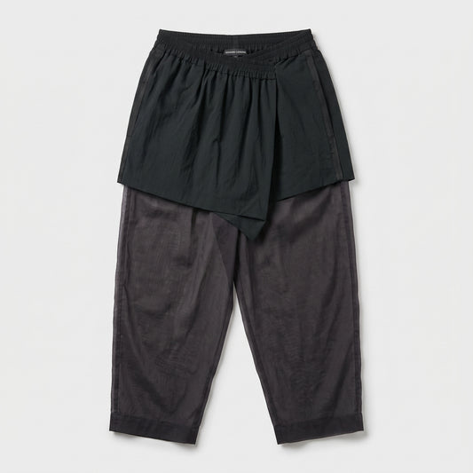 Asymmetric Overlay Crop Trousers