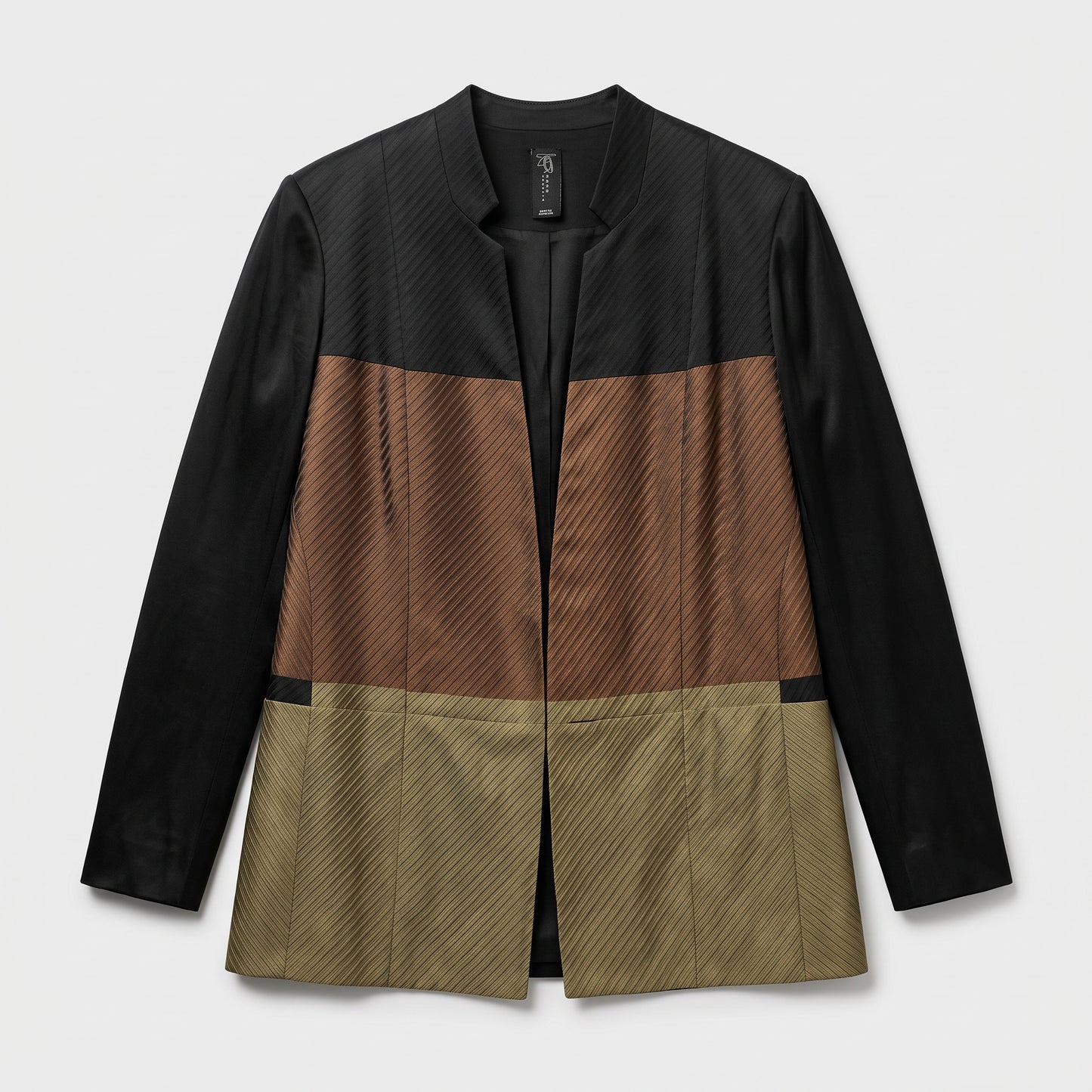 Colorblocked Structured Tailored Jacket