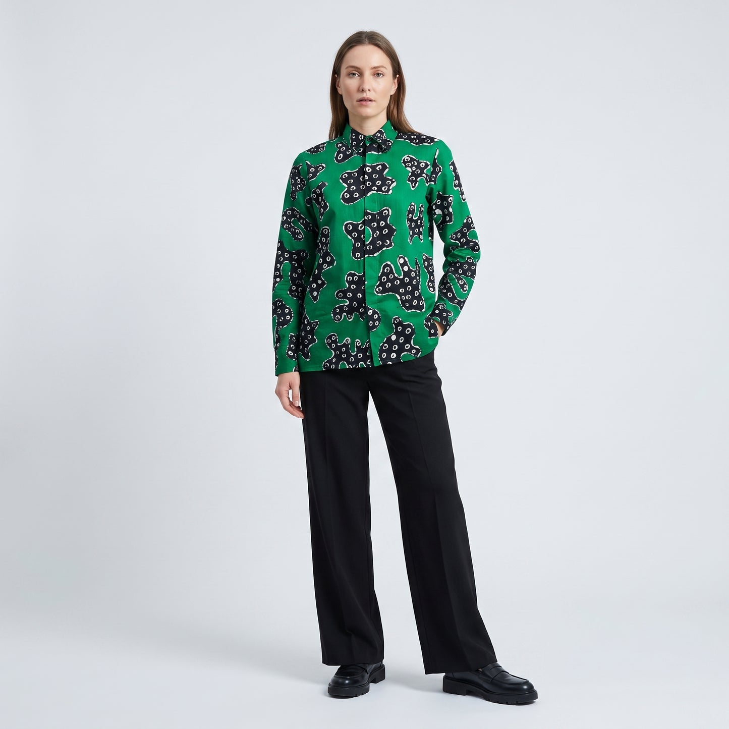 Abstract Printed Cotton Shirt