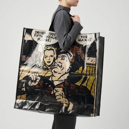 Comic Print Graphic Shopper Bag