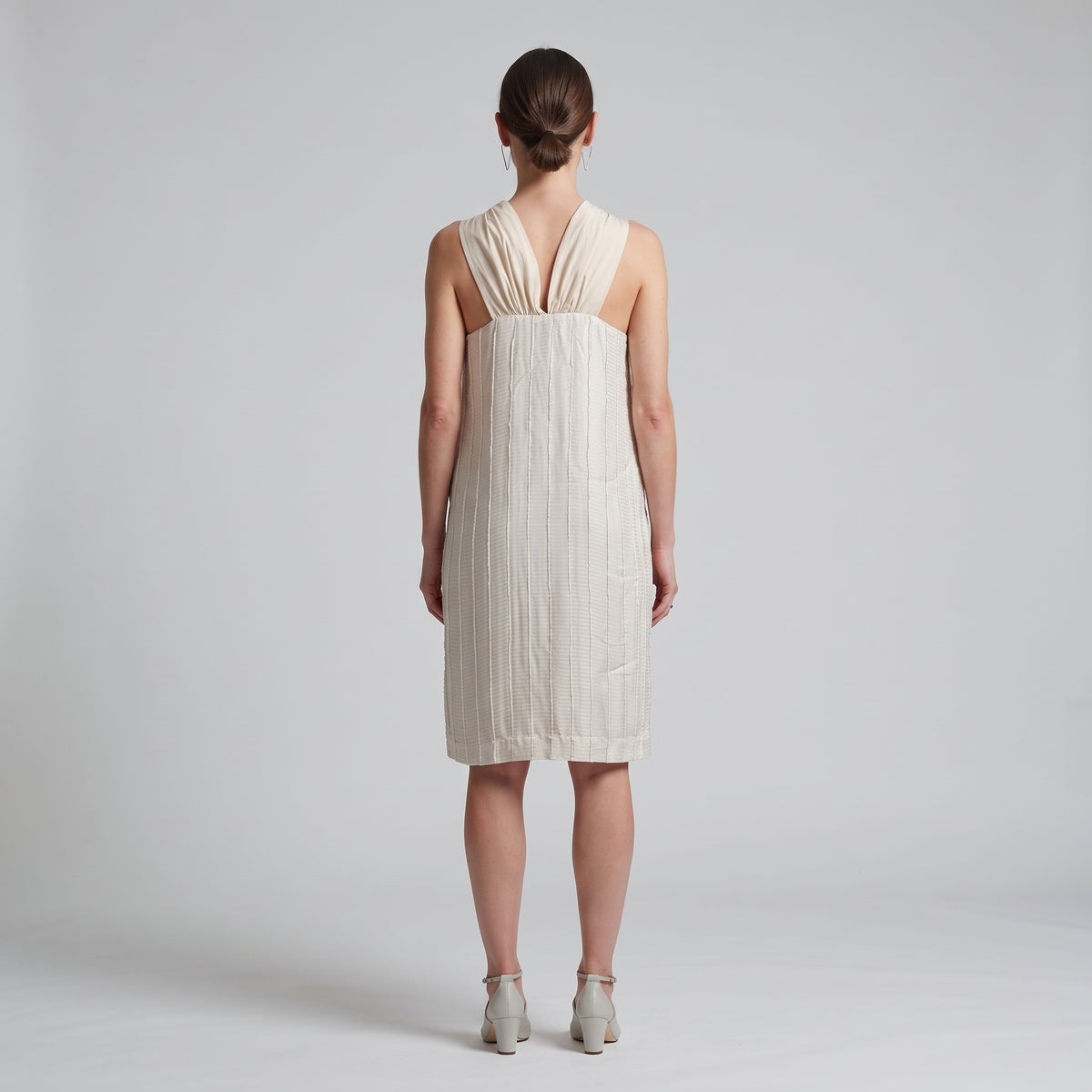Textured Ivory Halter Neck Top