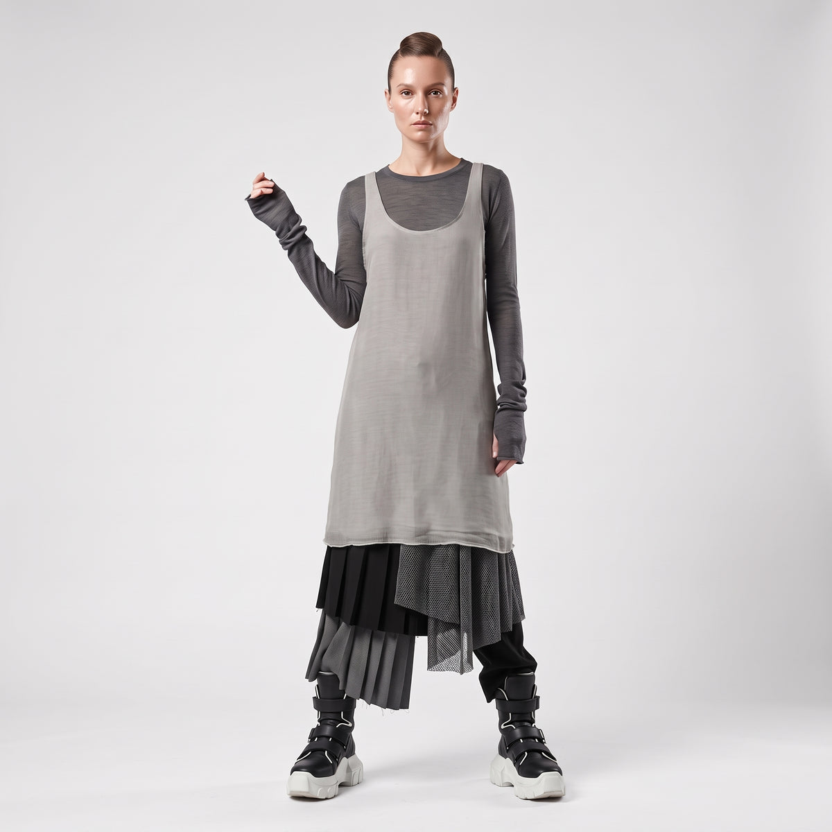 Textured Linen Sleeveless Tank Top