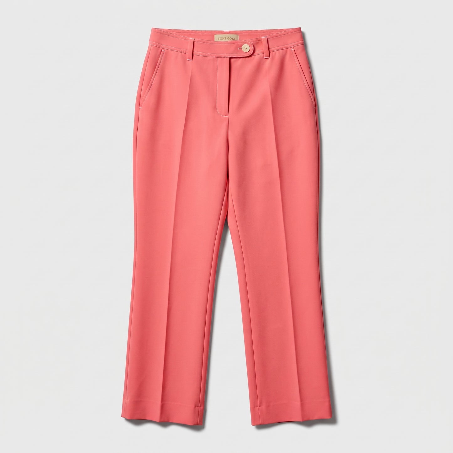 Tailored Coral Cropped Trousers