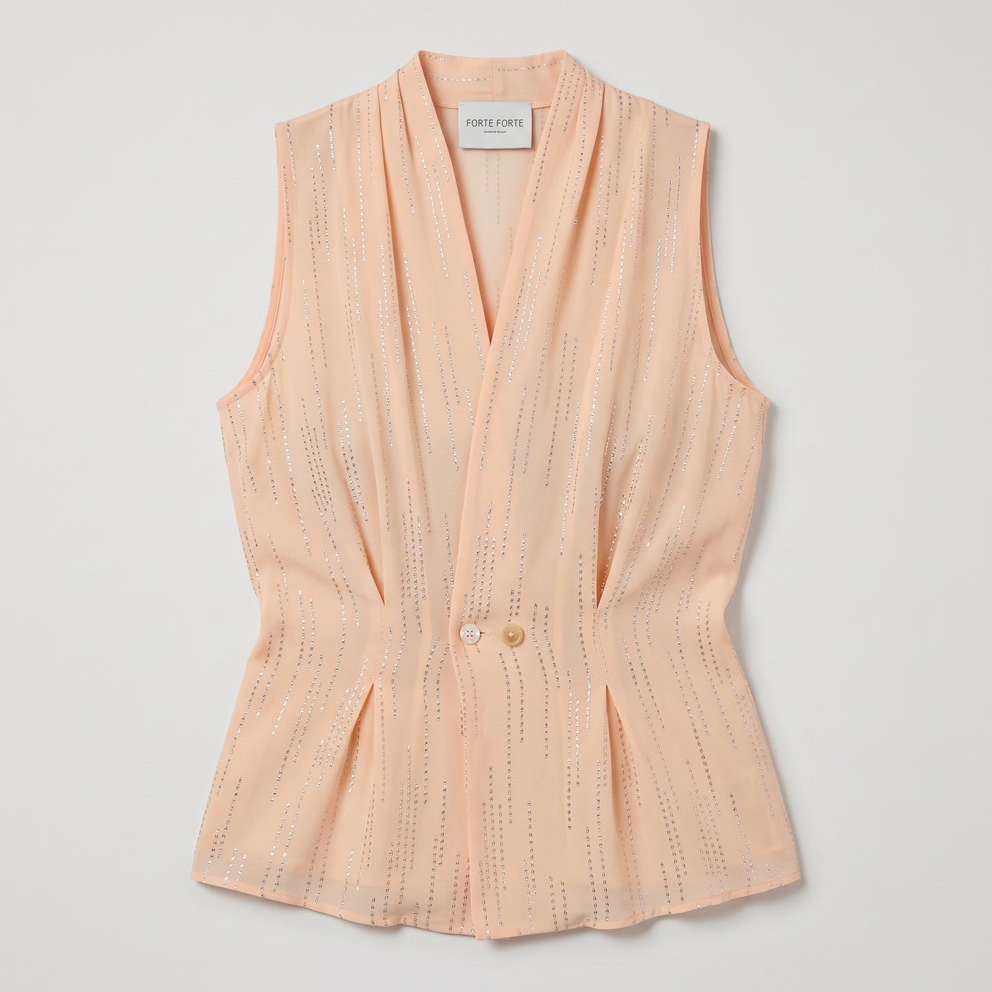 Shimmering Pleated Tailored Vest