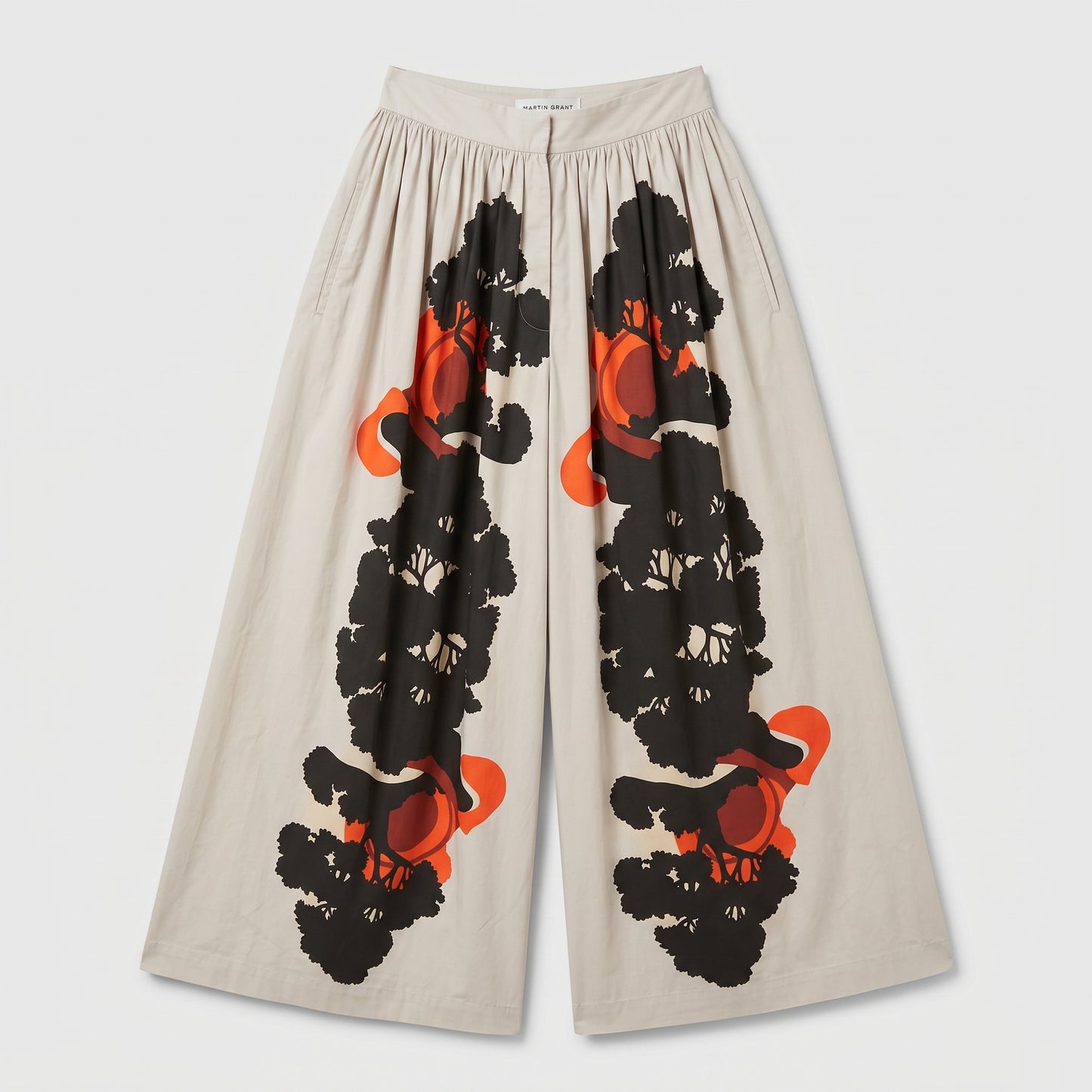 Floral Print Wide Leg Culottes