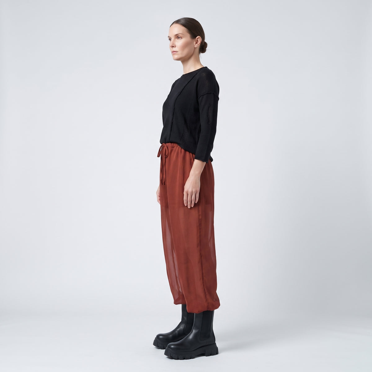 Sheer Rust Drawstring Trousers