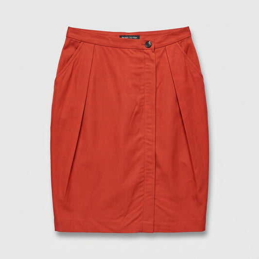 Tailored Wrap Front Mini Skirt
