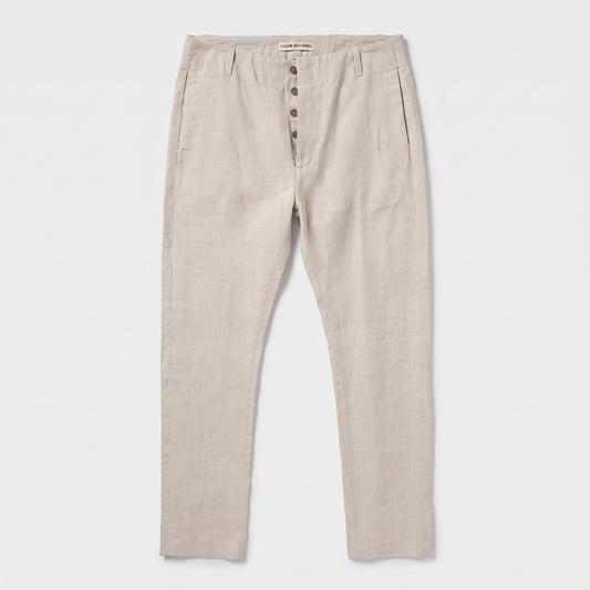 Tailored Linen Button-Fly Trousers
