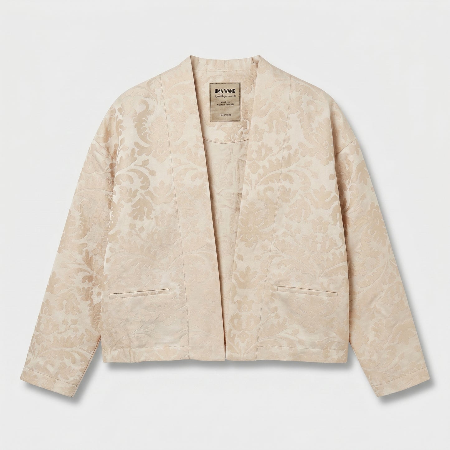 Jacquard Open Front Jacket