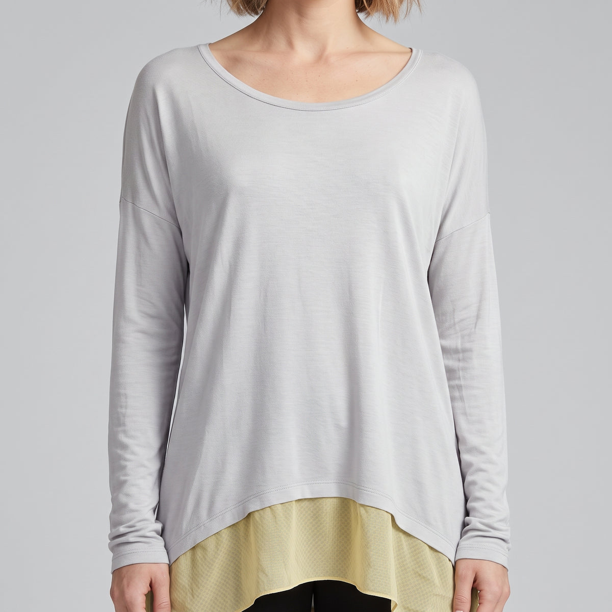 Layered Hem Long Sleeve Top