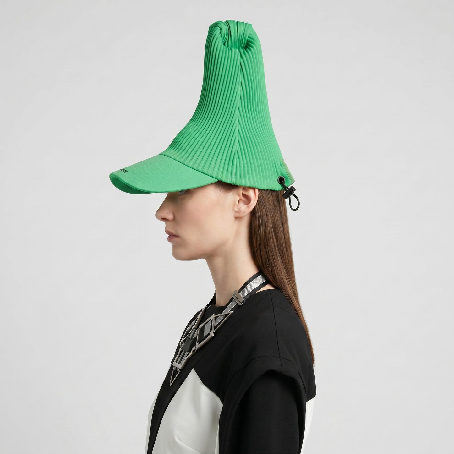 Ribbed Knotted Green Cap