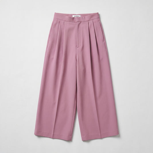 Pleated High-Rise Wide-Leg Trousers