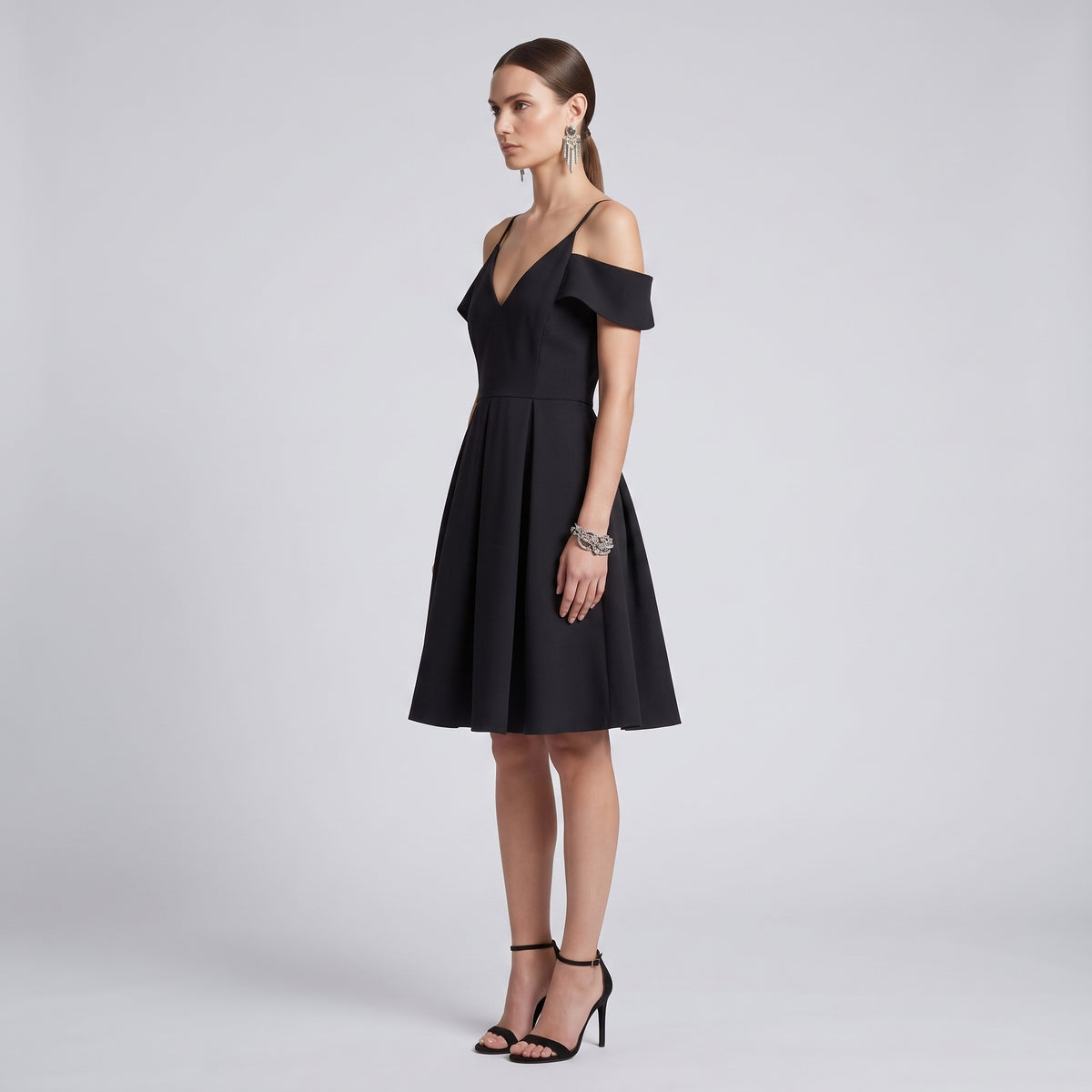 Elegant Cold Shoulder Mini Dress