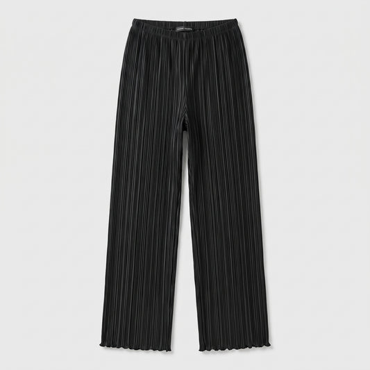 Elegant Black Pleated Trousers