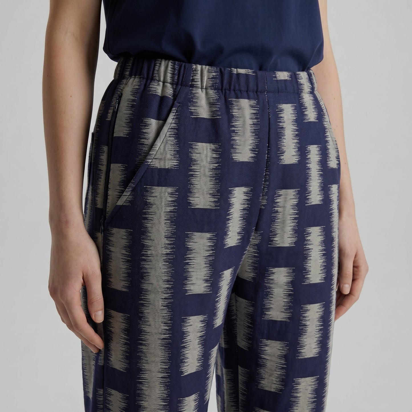 Abstract Print Tapered Trousers