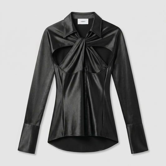 Twisted Cutout Long Sleeve Top