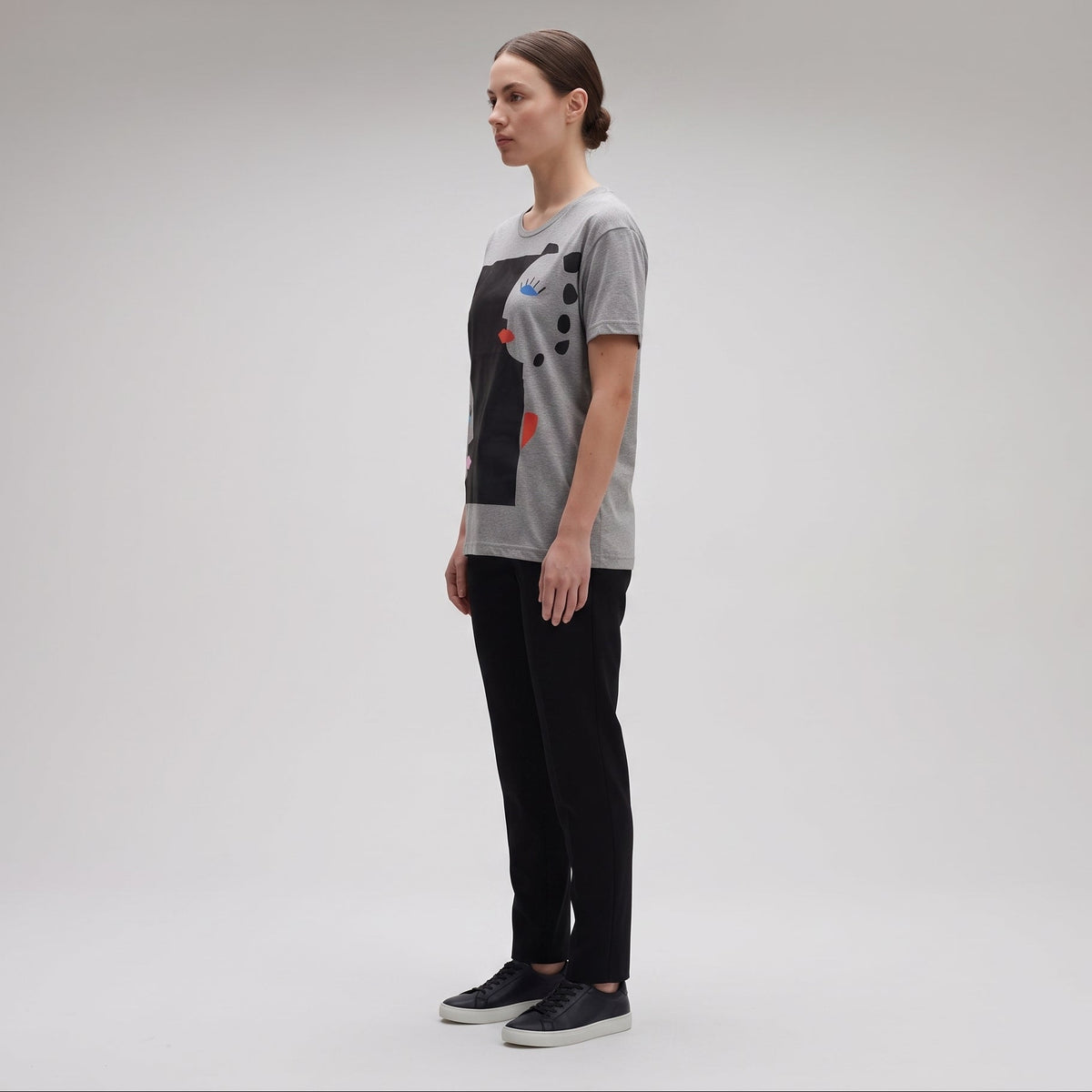 Abstract Graphic Grey T-Shirt