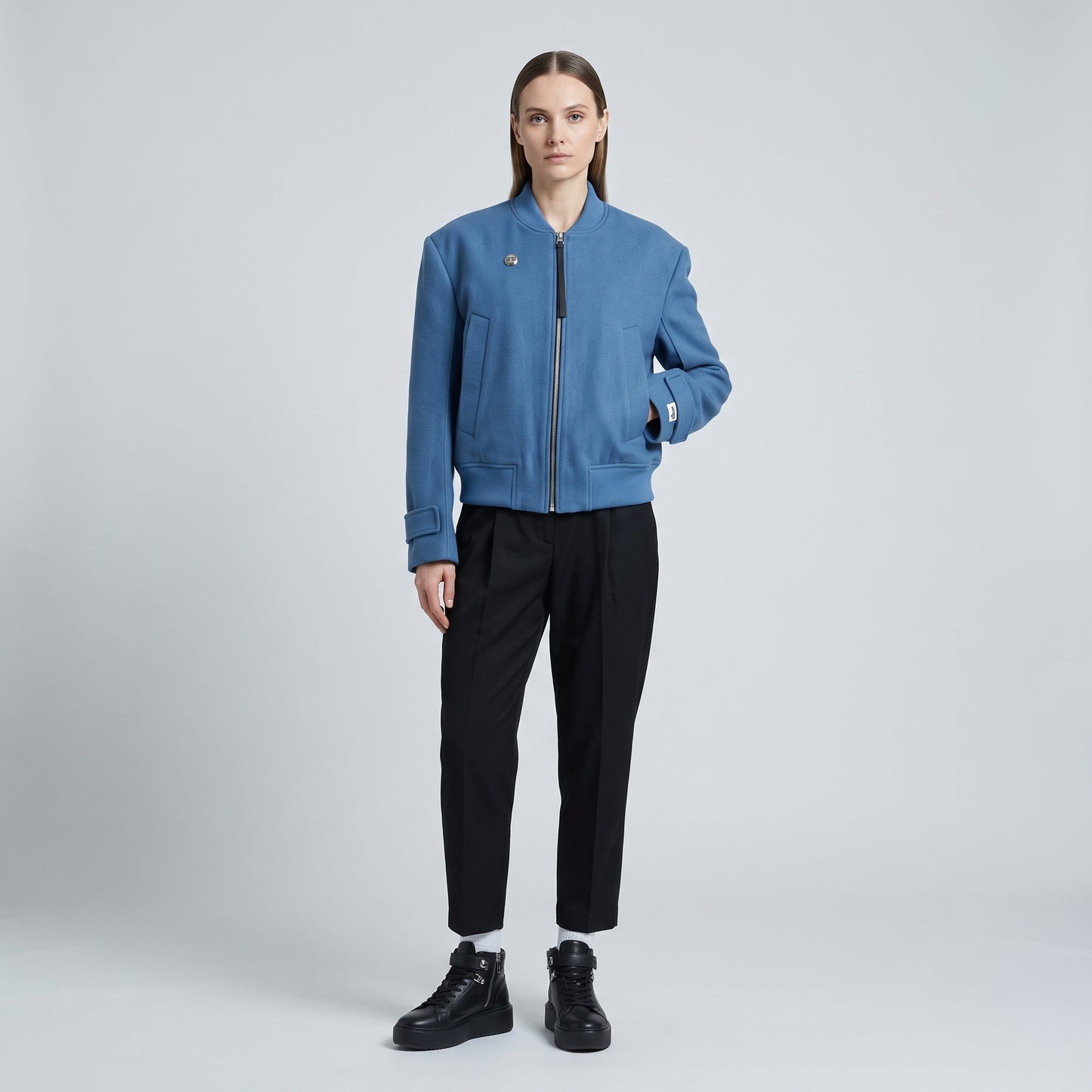 Structured Wool Bomber Jacket