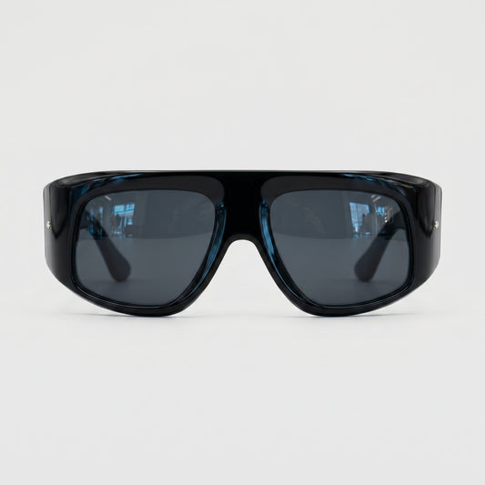 Oversized Acetate Shield Sunglasses