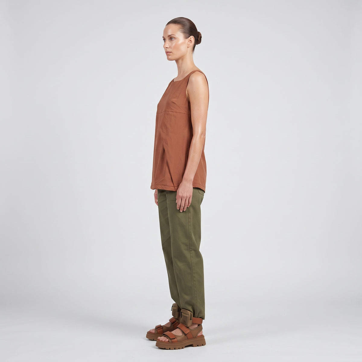 Sleeveless Minimalist Draped Top