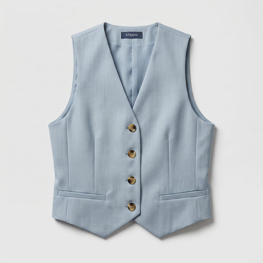 Tailored Sky Blue Vest