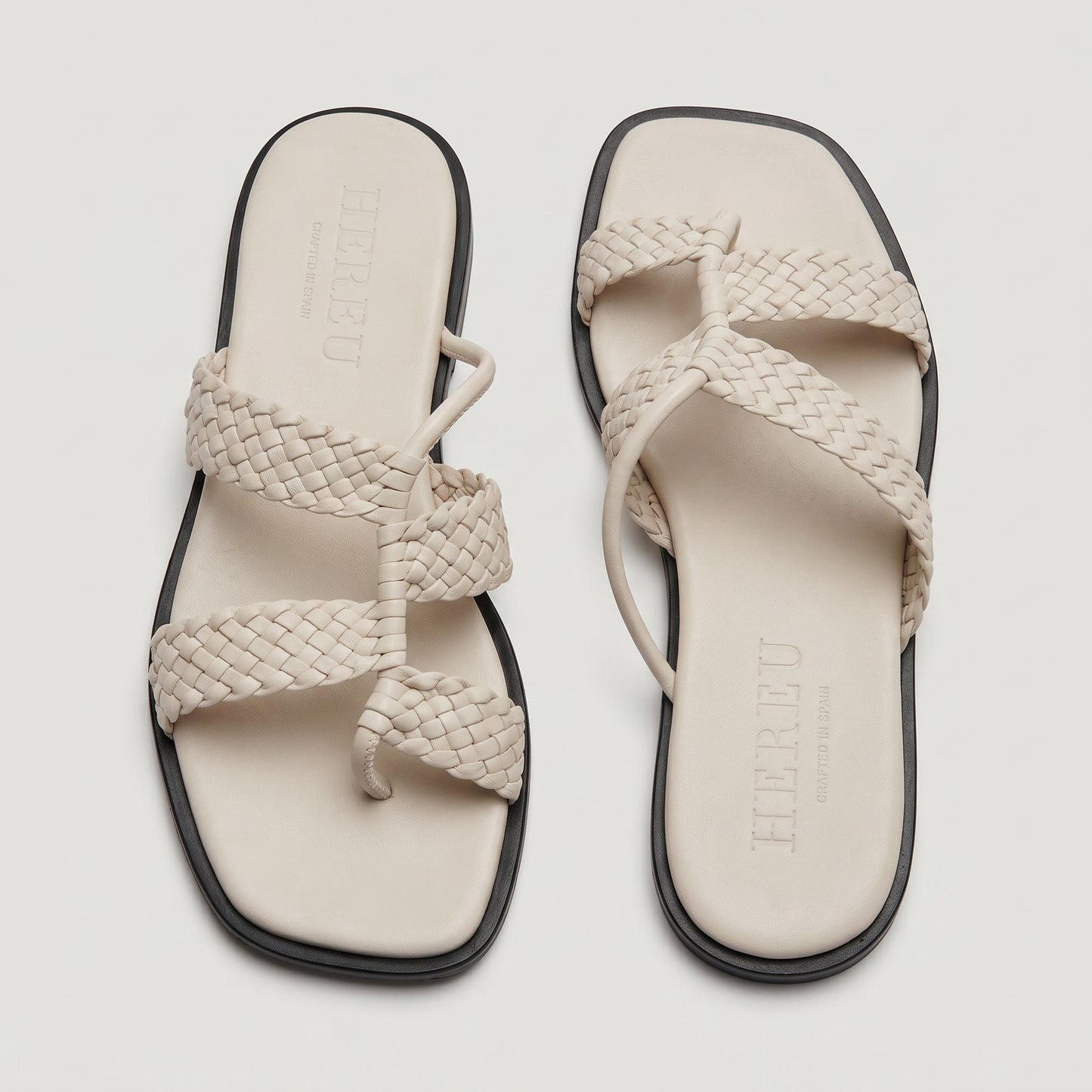 Woven Leather Thong Sandals