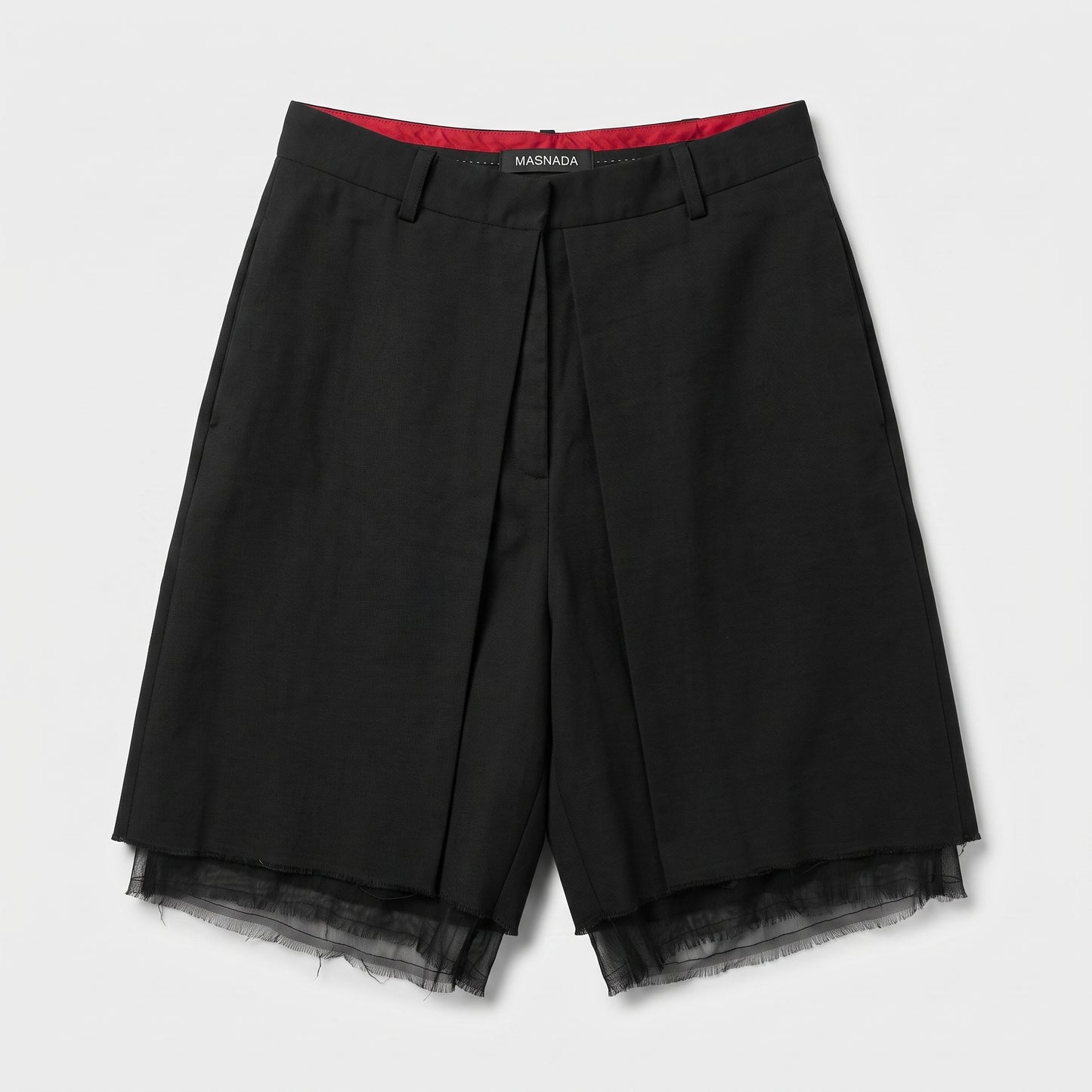 Tailored Black Layered Shorts