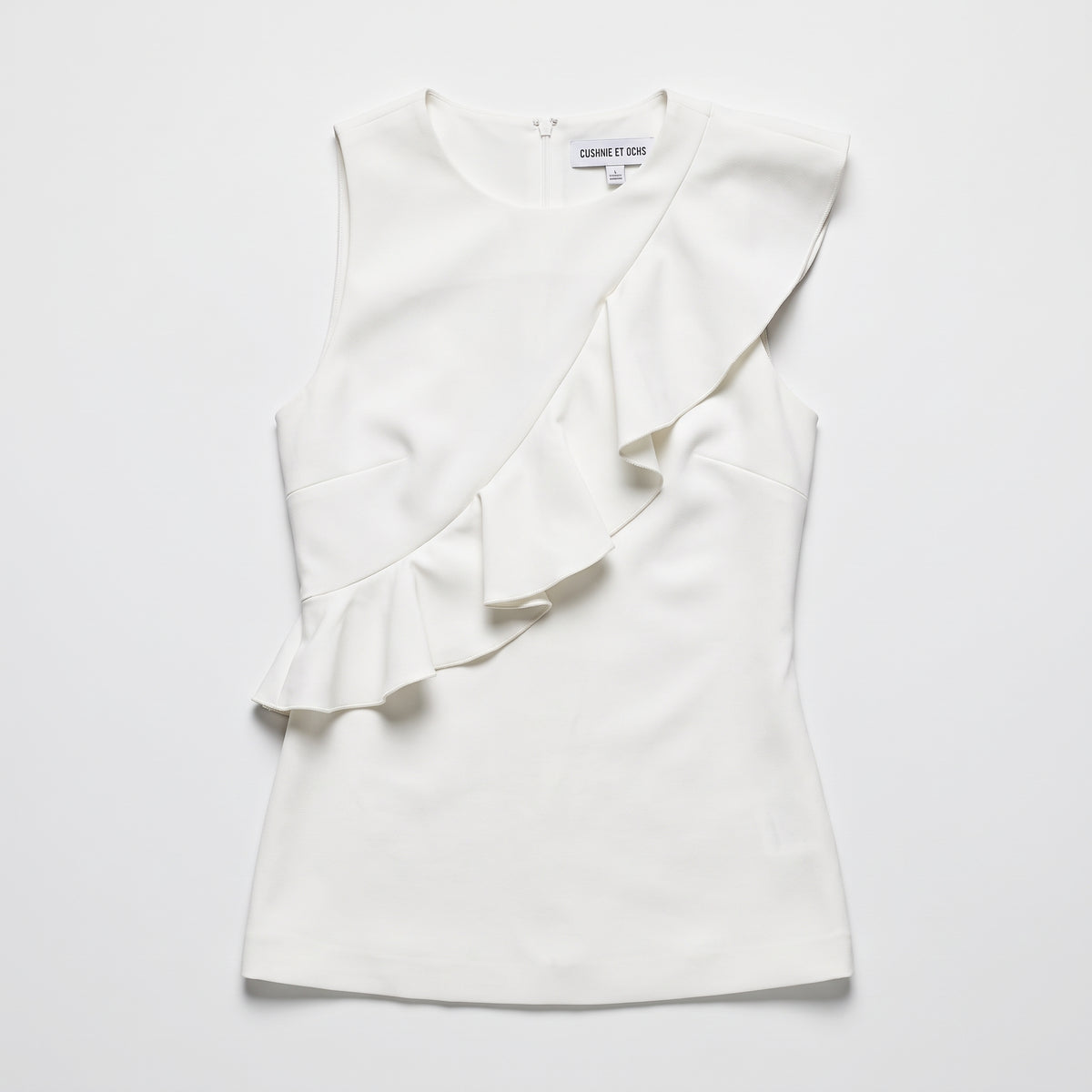 Sleeveless Ruffled Tailored Top