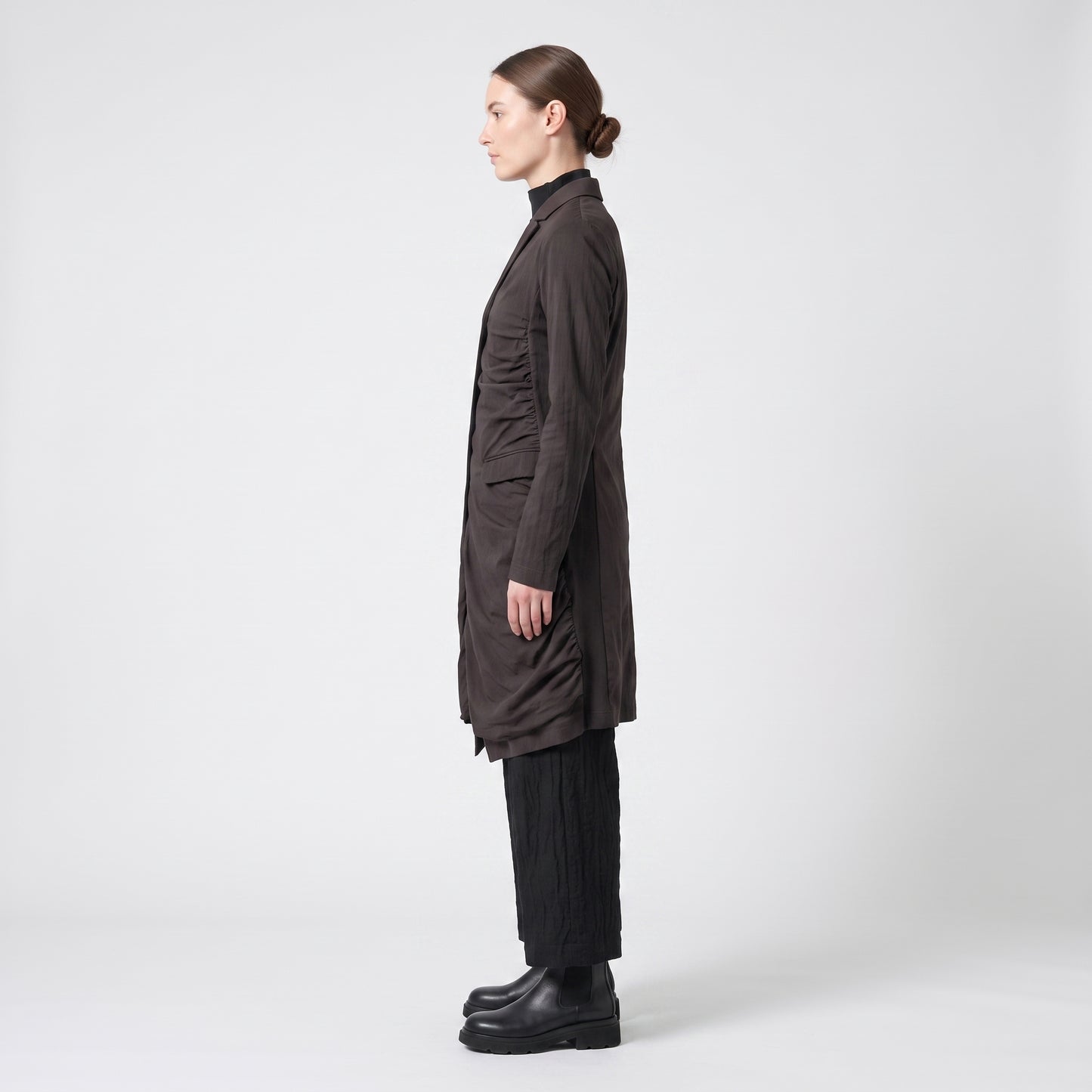Ruched Tailored Longline Blazer