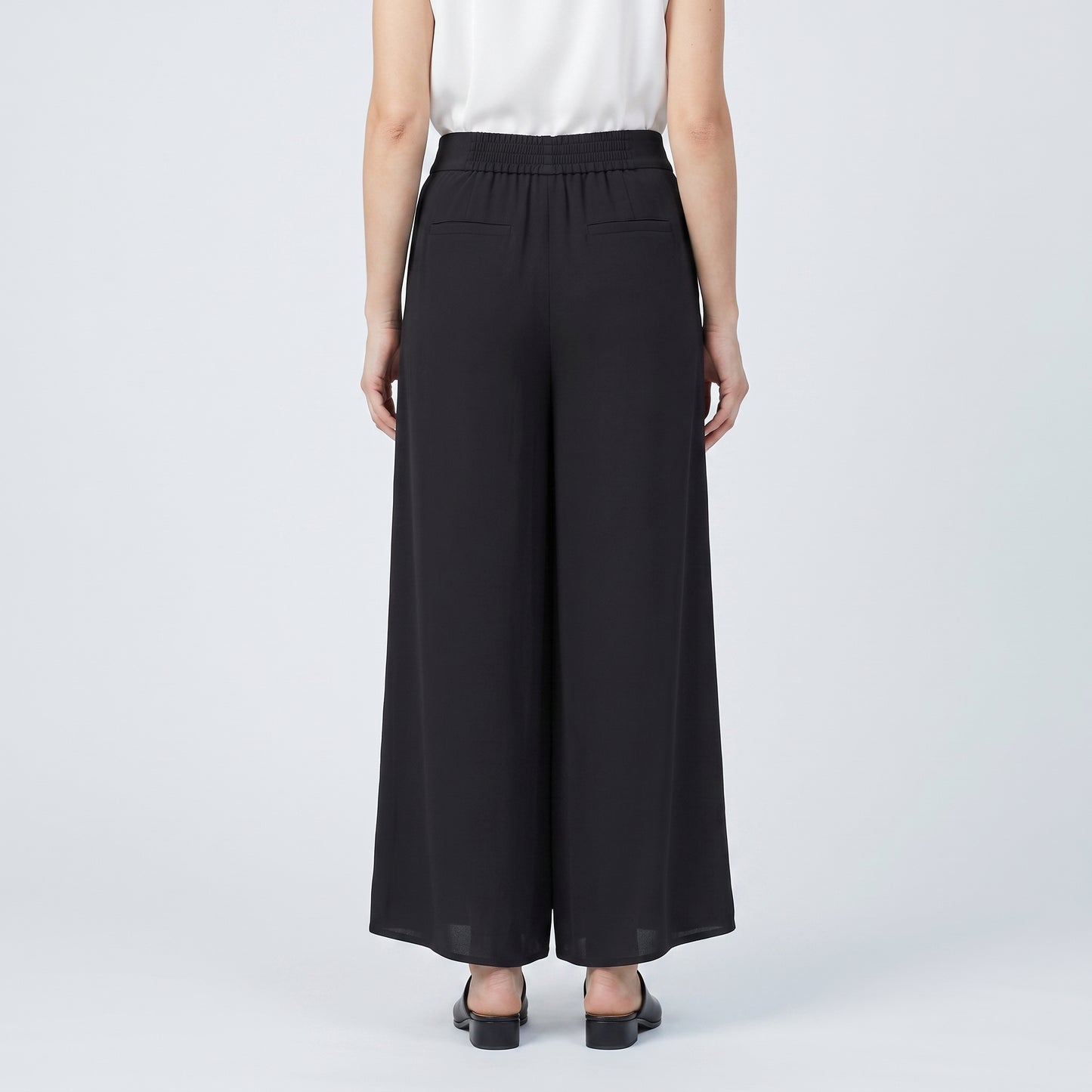 Essential Black Wide-Leg Trousers