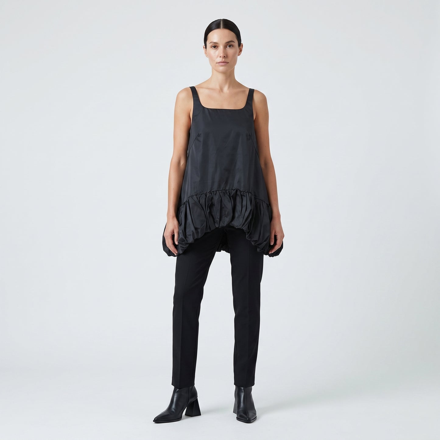 Sleeveless Peplum Hem Tank