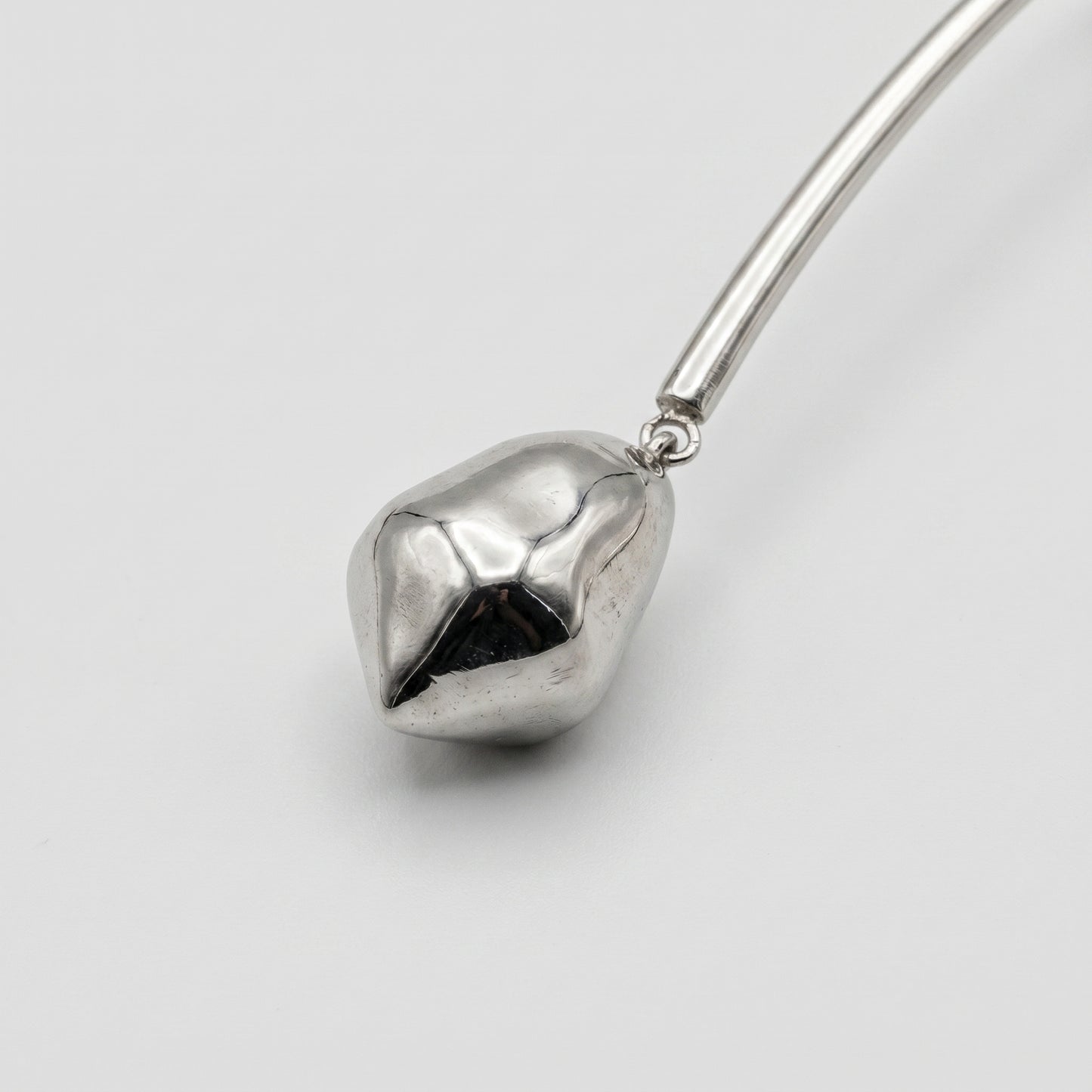 Sculptural Silver Drop Earrings