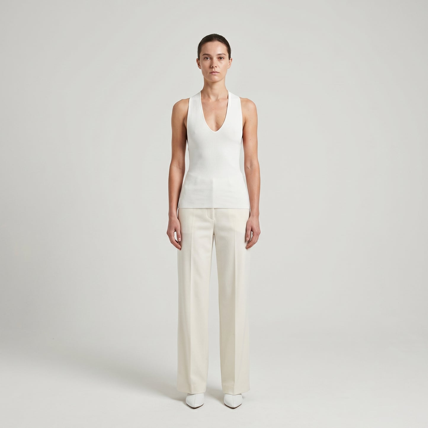 Essential Ribbed V-Neck Tank