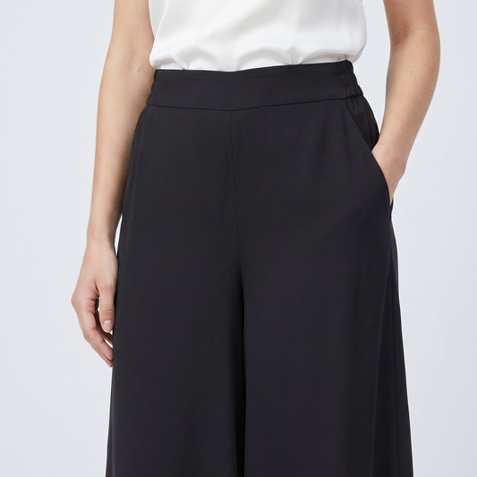 Essential Black Wide-Leg Trousers