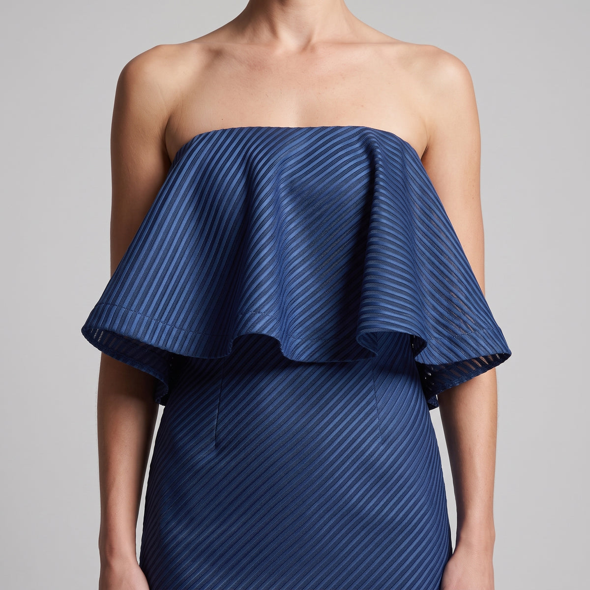 Off-Shoulder Ruffle Sheath Dress