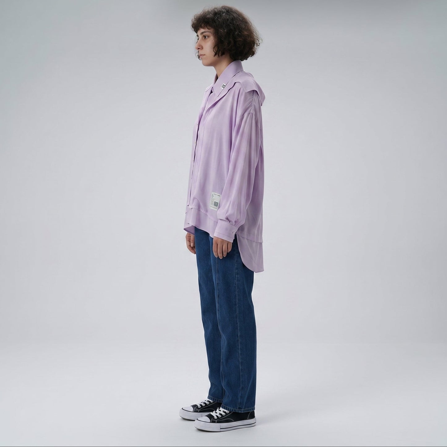 Layered Oversized Lavender Shirt