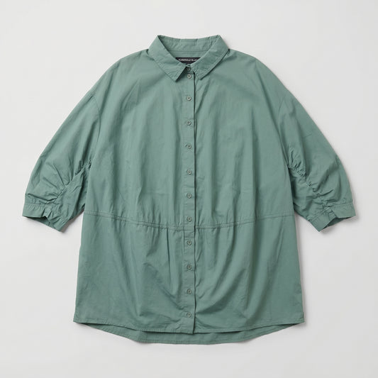 Sage Green Oversized Cotton Shirt