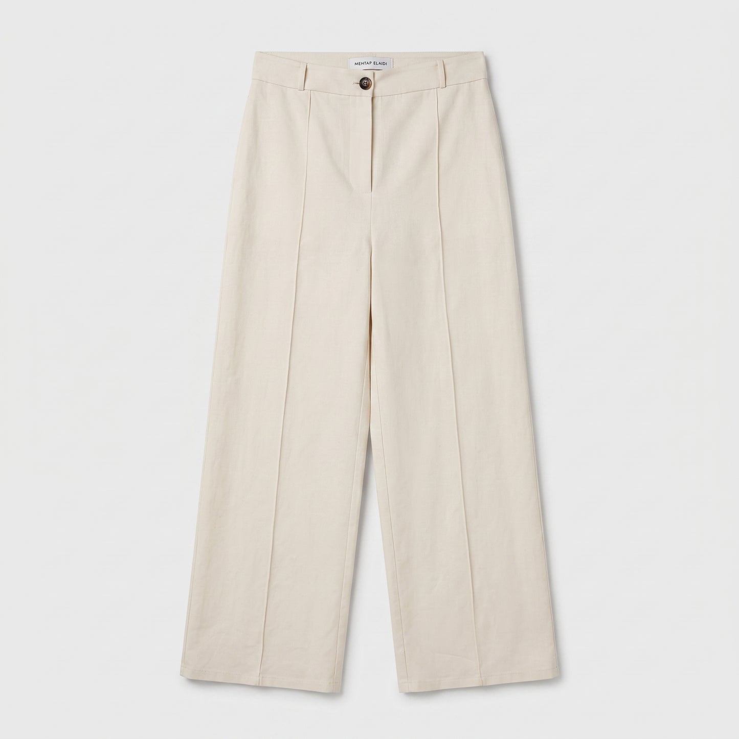 Tailored Cream Wide Leg Trousers