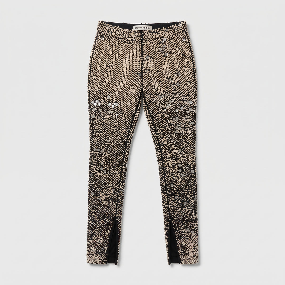 Embellished Studded Slim Trousers