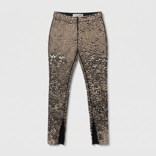 Embellished Studded Slim Trousers